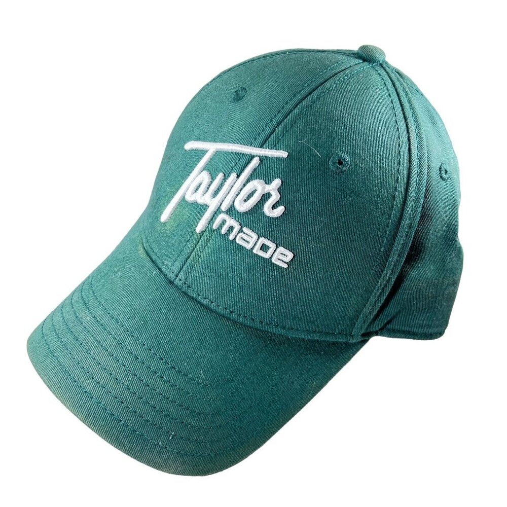 Taylor Made Golf Hat McHenry Illinois 1979 Green Spellout Strapback Baseball Cap - Picture 2 of 8